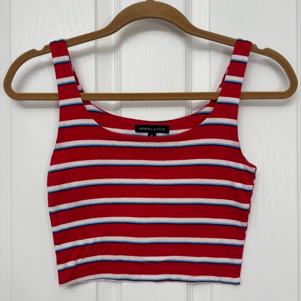 Red Stripe Crop Tank | Kendall & Kylie S